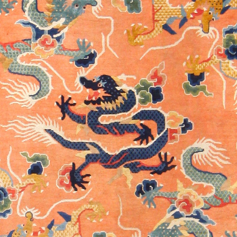 Antique Chinese Dragon Carpet 2
