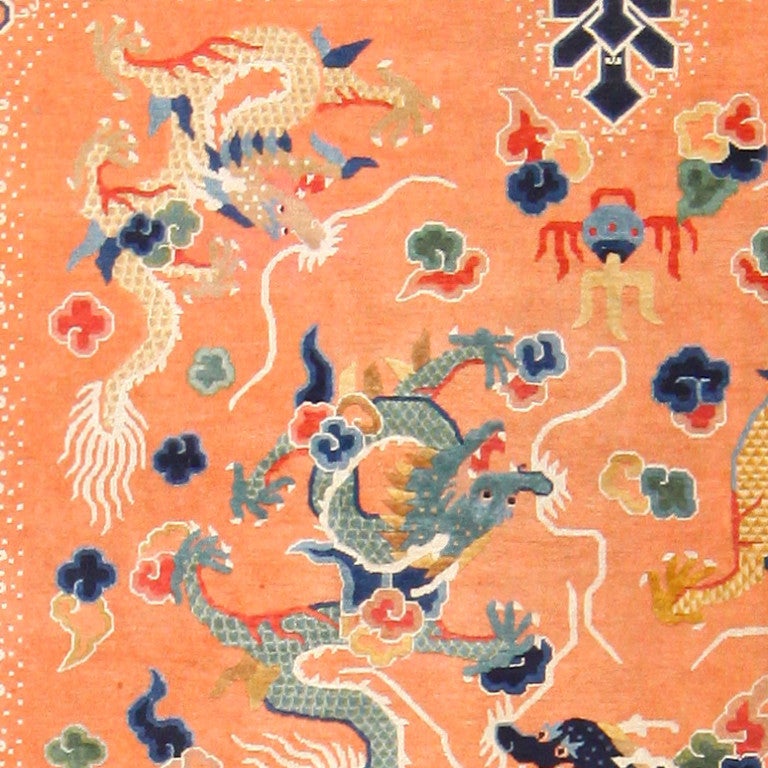 Antique Chinese Dragon Carpet 1
