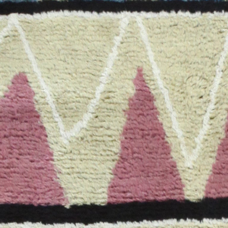 Wool Scandinavian Art Deco Rug