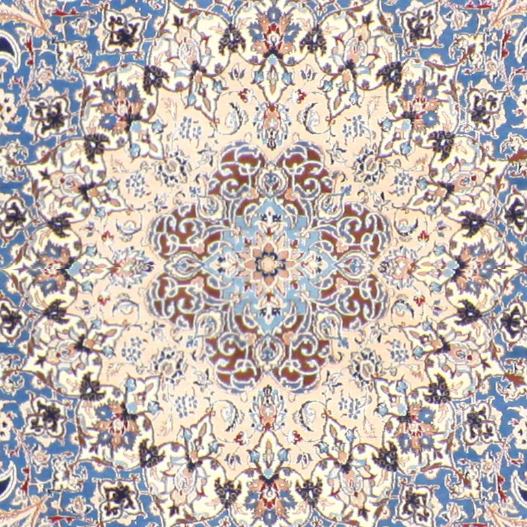 Wool Extra Large Vintage Persian Nain Carpet