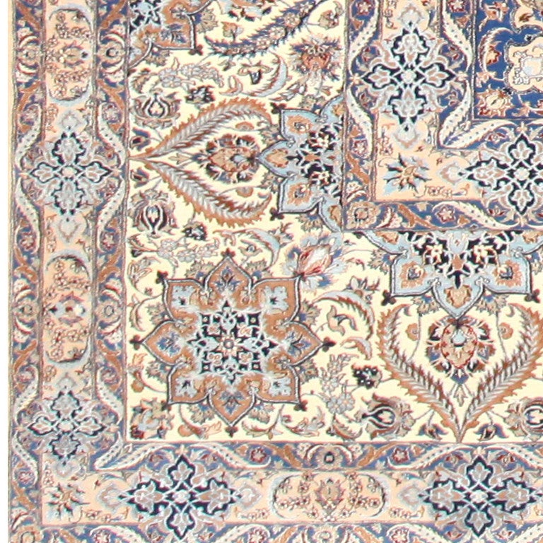 Islamic Extra Large Vintage Persian Nain Carpet