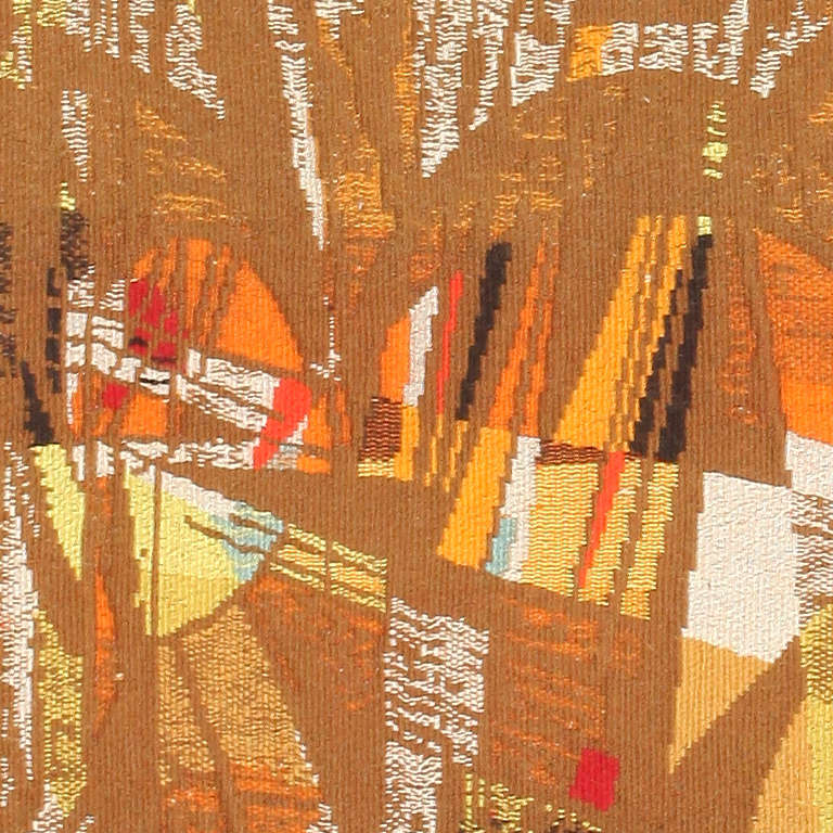 Mid-Century Modern Vintage French Tapestry By Mavdke Andre