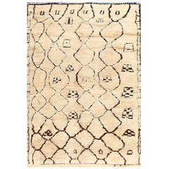 Vintage Moroccan Beni Ourain Carpet