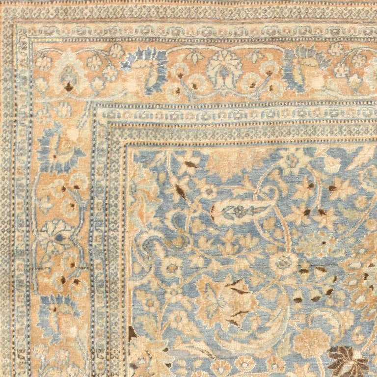 20th Century Light Blue Antique Persian Khorassan Rug