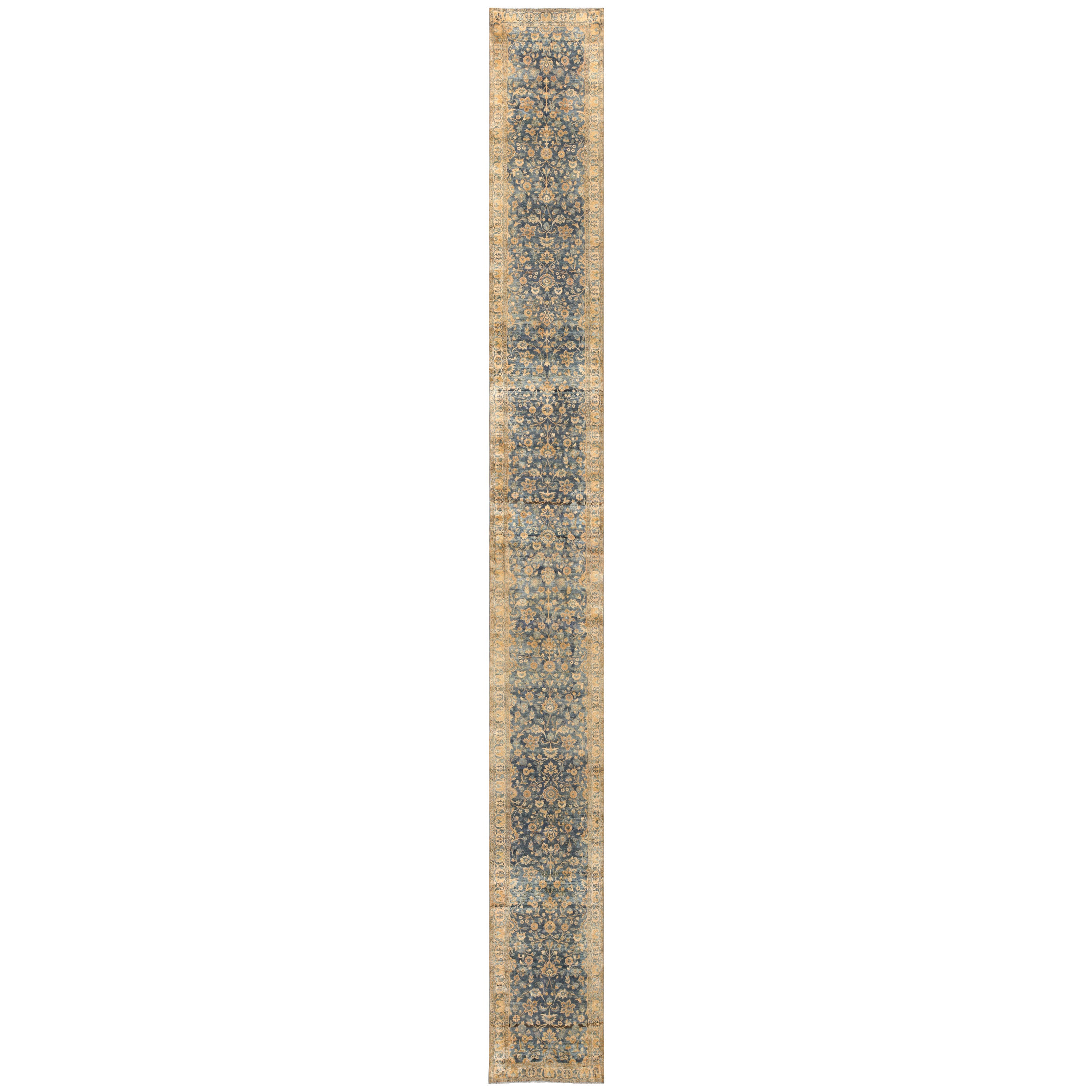 Antique Persian Kerman Runner Rug. Size: 2 ft 5 in x 22 ft (0.74 m x 6.71 m)