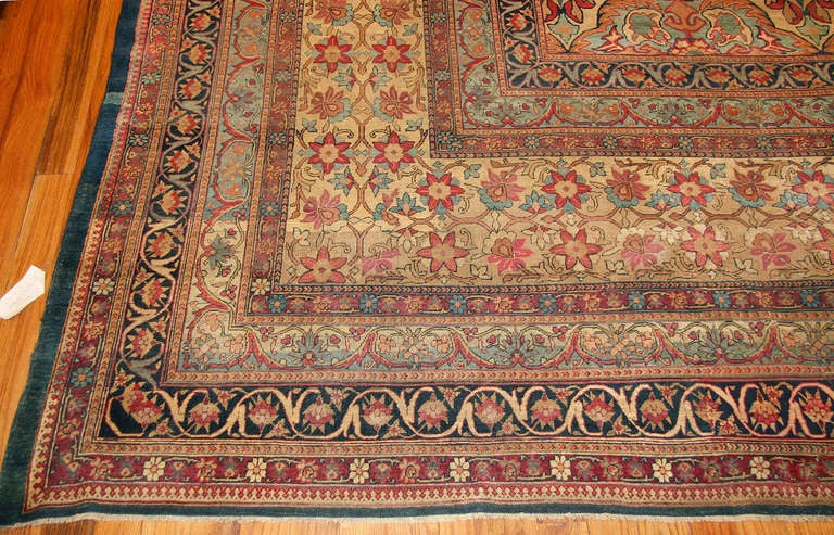 Tabriz Antique Persian Kerman Carpet