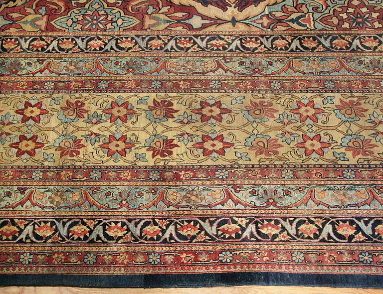 Antique Persian Kerman Carpet In Good Condition In New York, NY