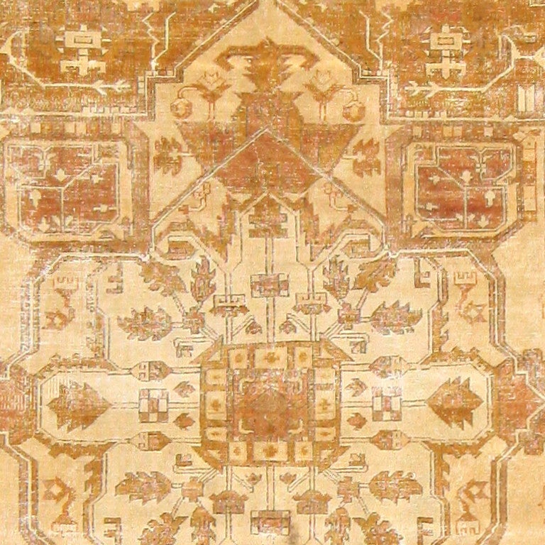 Early 20th Century Antique Shabby Chic Indian Agra Rug