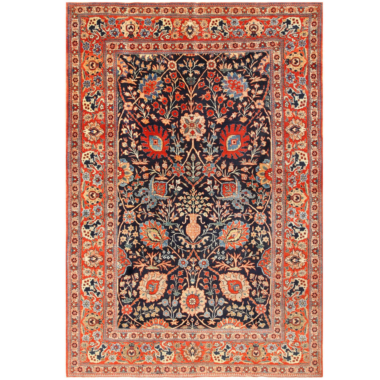 Antique Persian Tabriz Rug For Sale at 1stdibs