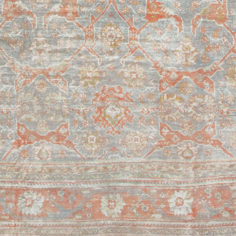 19th Century Antique Angora Oushak Rug or Carpet from Turkey