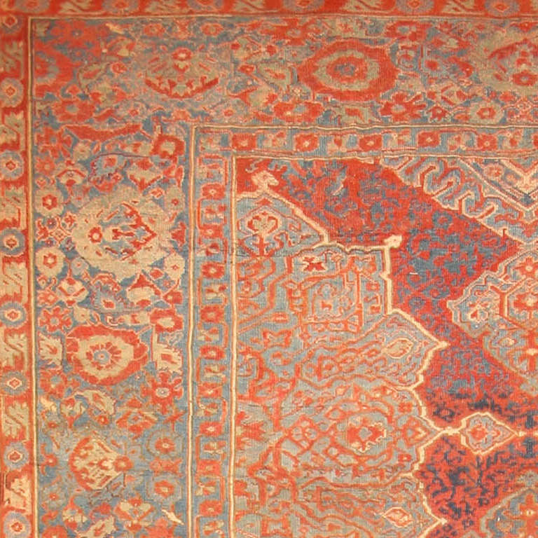 Hand-Knotted Antique 18th Century Oushak