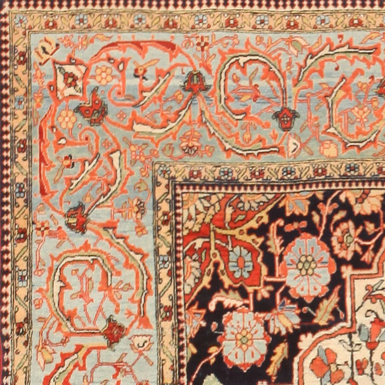 Antique Mohtashem Kashan Persian Rug 47051 3