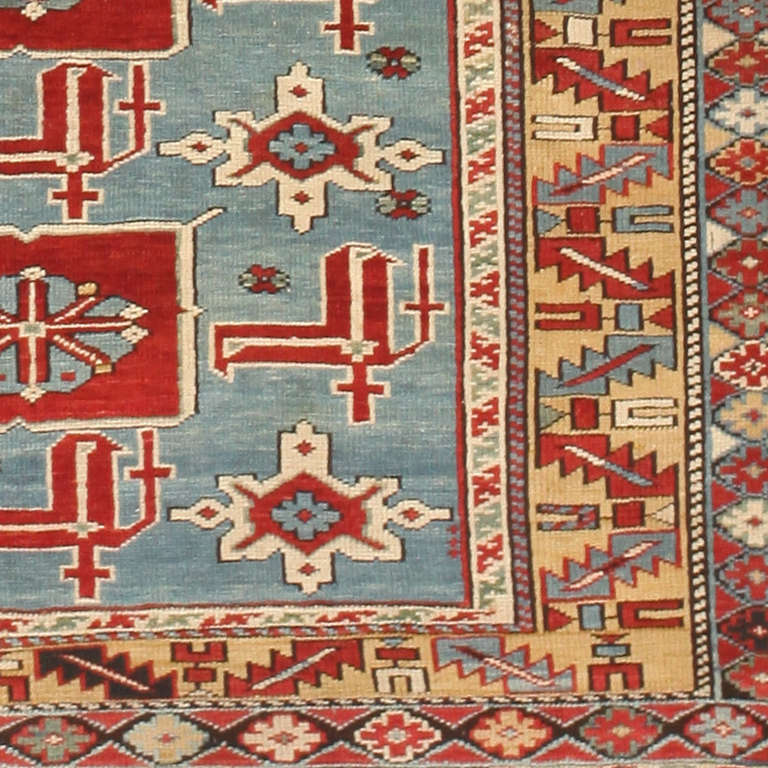 Azerbaijani Antique Karakashly Caucasian Rug 47061