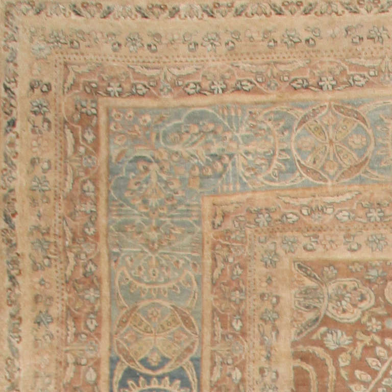 Hand-Knotted Antique Persian Kerman Rug