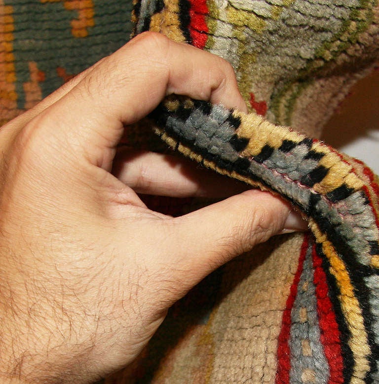 Hand-Knotted Antique Hereke Turkish Carpet