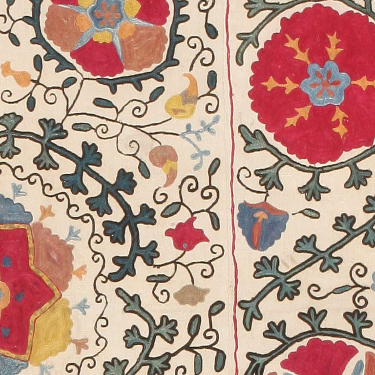 Antique Uzbekistan Suzani Embroidery 1
