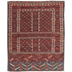 Antique East Turkestan Yamout Rug 7