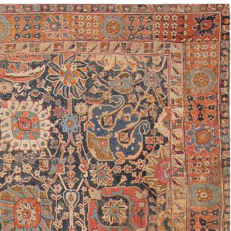 Rare 17th Century Persian Vase Kerman Carpet For Sale at 1stdibs