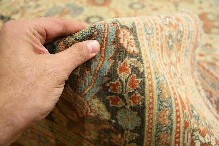 Hand-Woven Antique Persian Haji Jalili Tabriz Rug