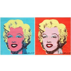 Pair of Two Ege Art Rugs of Marilyn Monroe after Andy Warhol