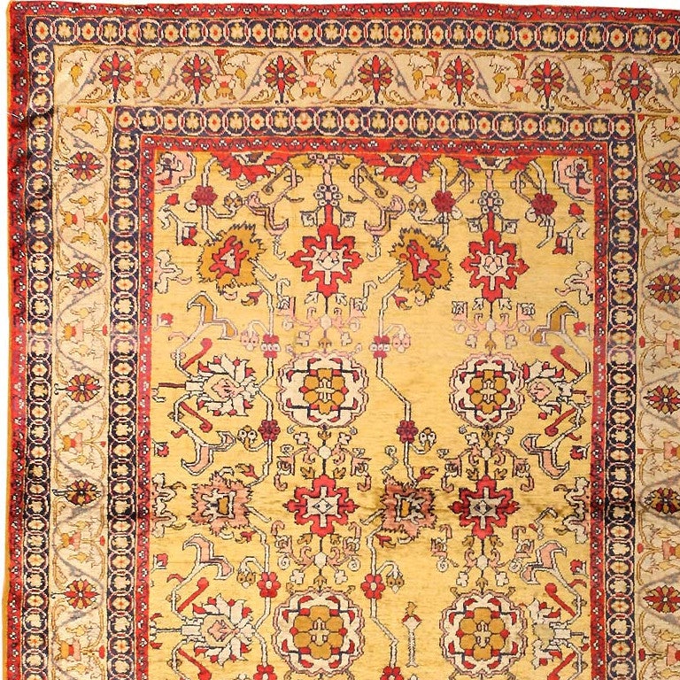 Tribal Antique Silk Turkish Carpet