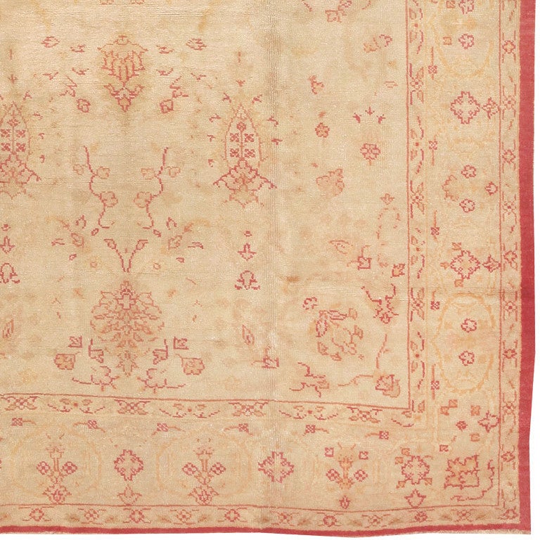 Wool Antique Oushak Rug or Carpet