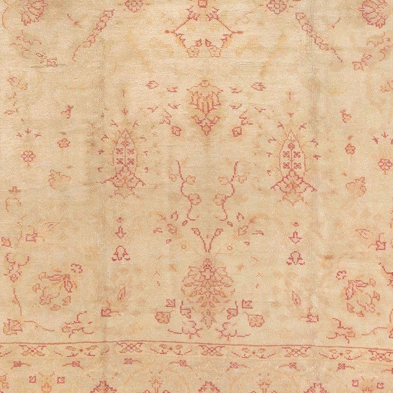 19th Century Antique Oushak Rug or Carpet