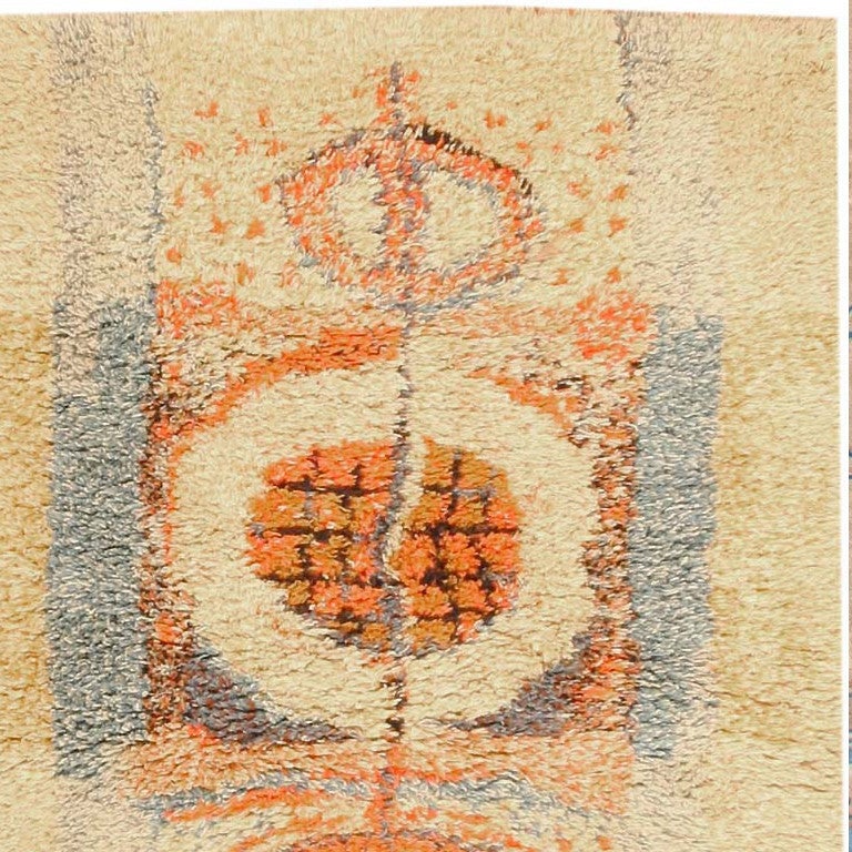 Vintage Mid-Century Art Deco Finnish Rya Rug