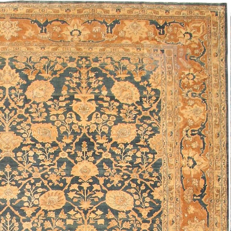 Wool Antique Oriental Tabriz Persian Rug or Carpet