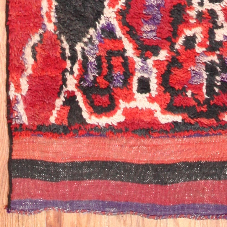 Mid-Century Modern Vintage Moroccan Rug