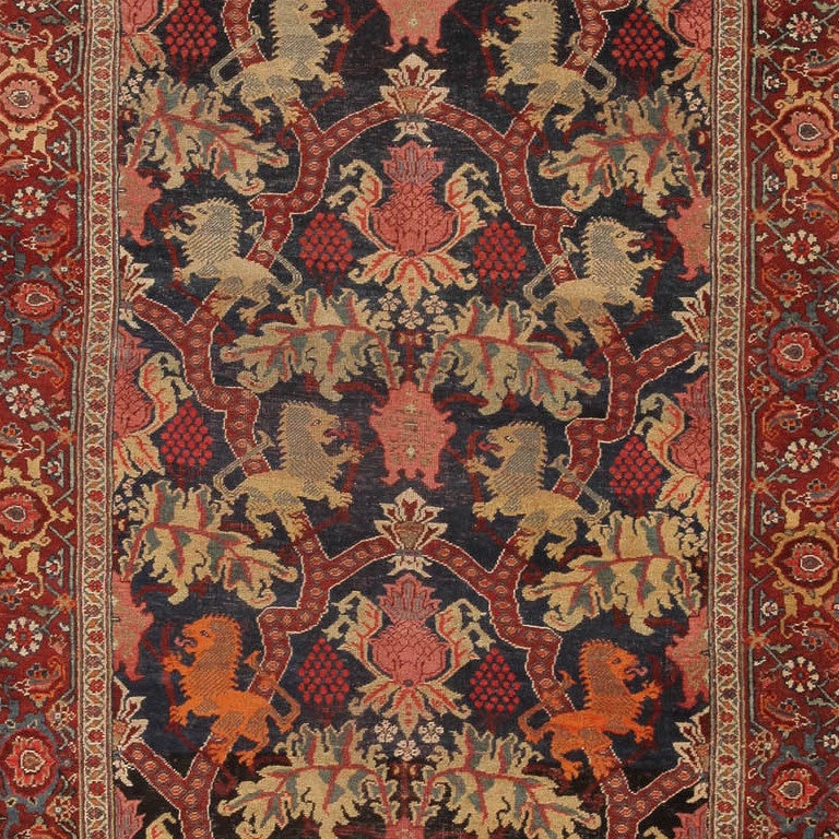 Antique Bidjar Gallery Carpet In Good Condition In New York, NY