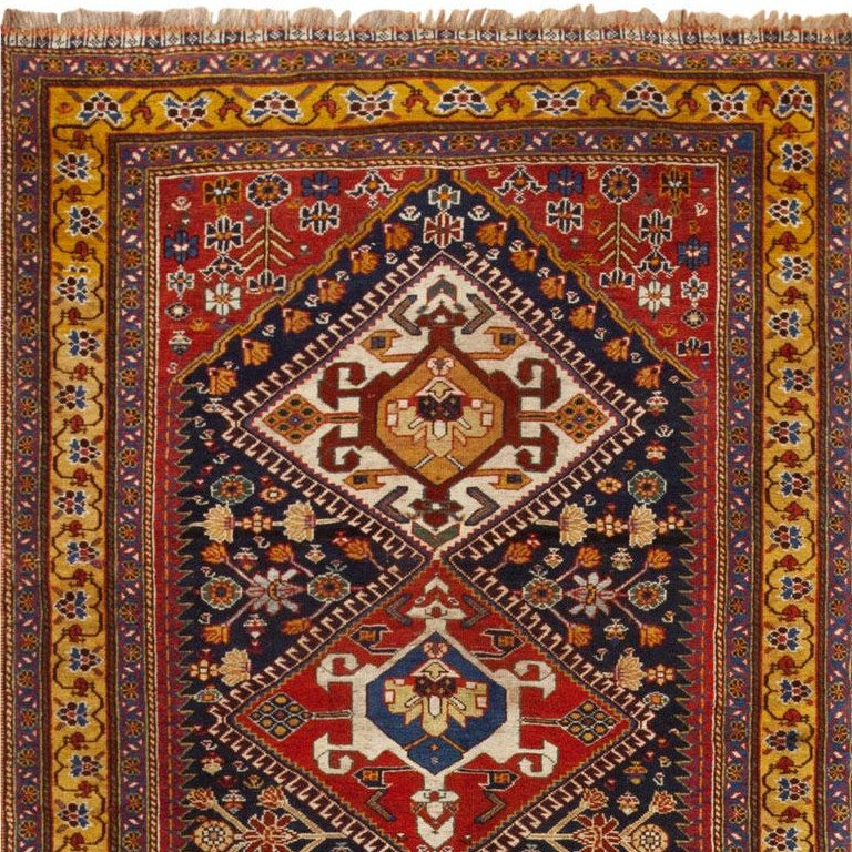 Antique Persian Gashgai Rug In Excellent Condition In New York, NY