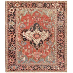 Antique Heriz Serapi Persian Rug