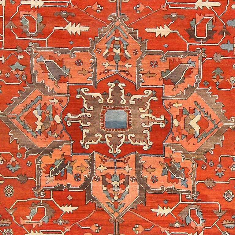 Antique Persian Heriz Serapi Rug 1