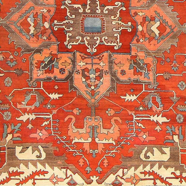 20th Century Antique Persian Heriz Serapi Rug