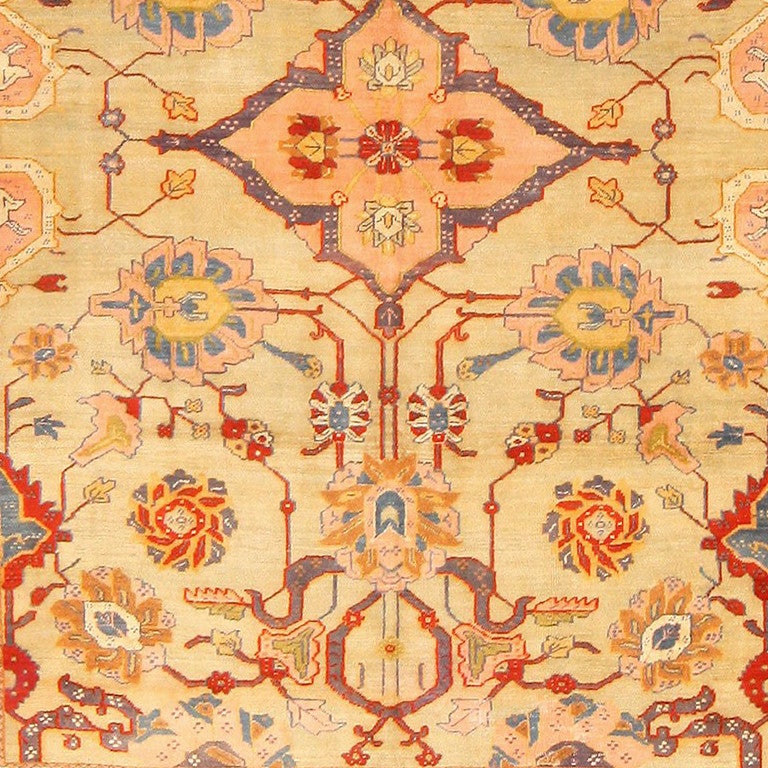 Antique Turkish Oushak Rug