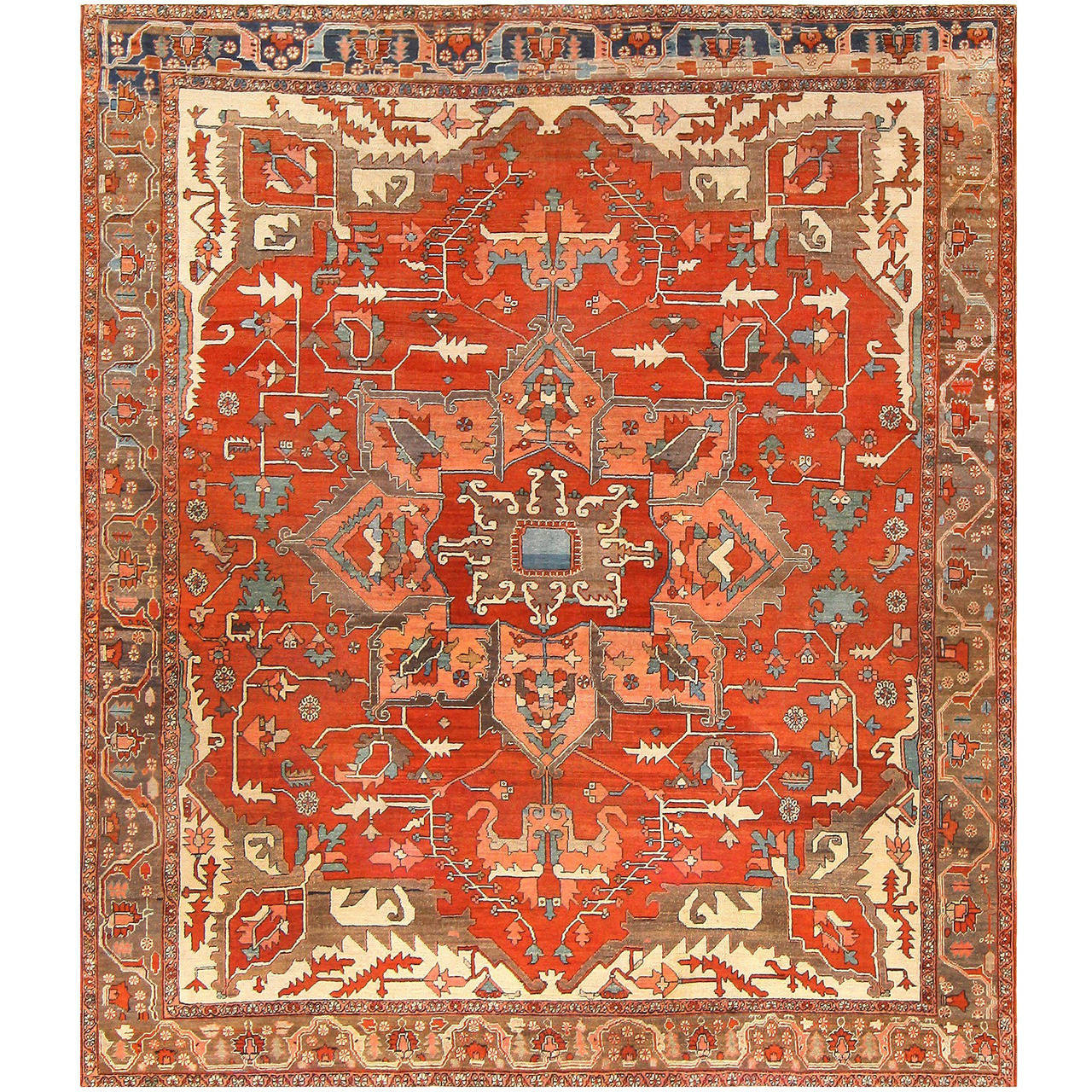 This Antique Persian Heriz Serapi Rug is no longer available. This Antique Persian Heriz Serapi Rug is no longer available.