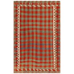Antique Caucasian Shahsavan Kilim 7