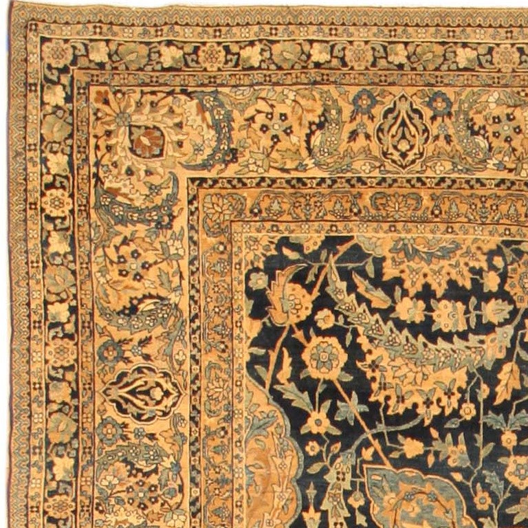 Hand-Knotted Antique Kerman Carpet