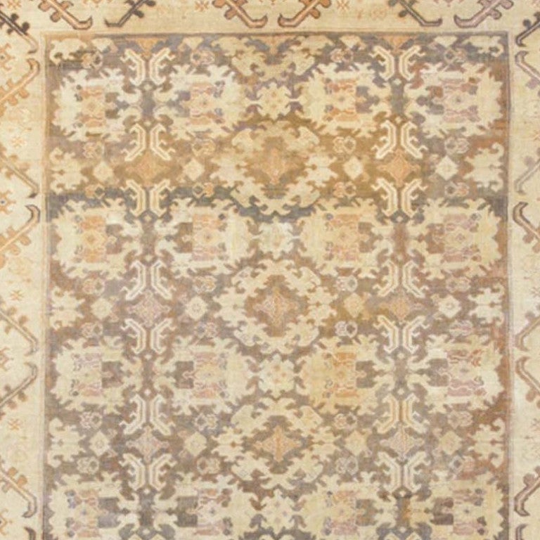 Hand-Knotted Antique Agra Carpet