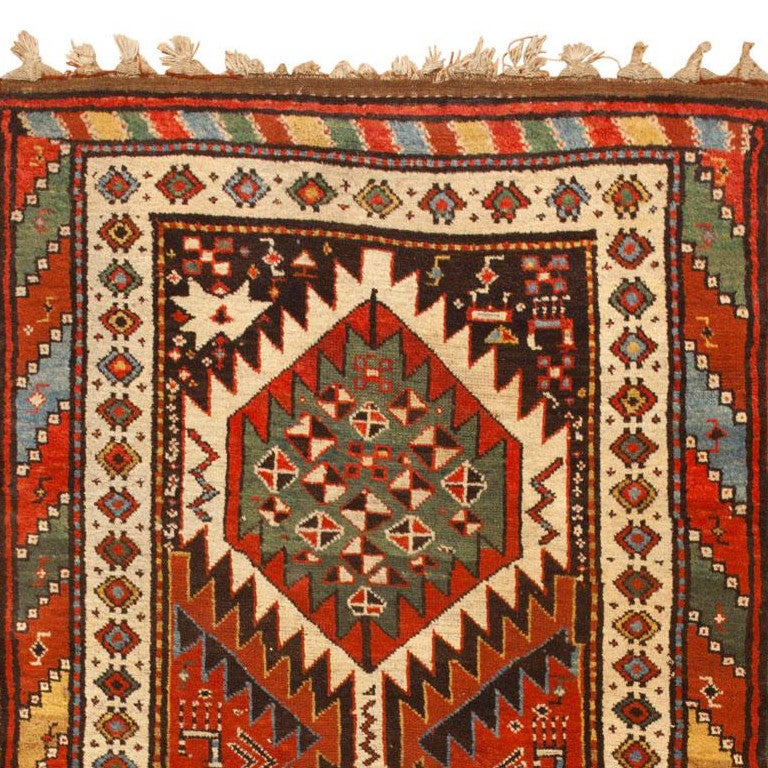 Antique Persian Kurdish Rug In Excellent Condition In New York, NY