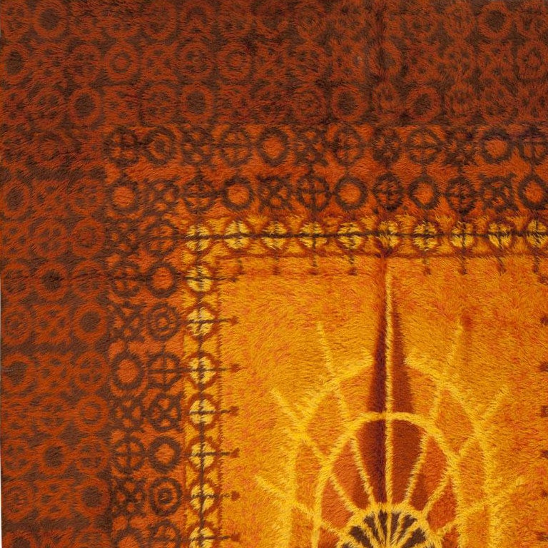 Vintage Rya Rug For Sale at 1stdibs