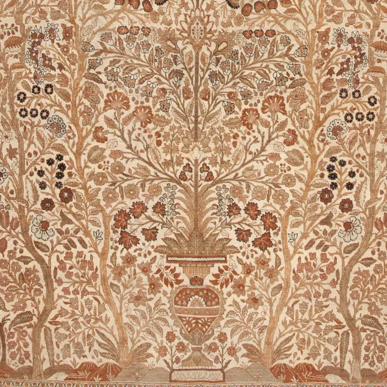Hand-Woven Haji Jalili Tabriz Antique Carpet