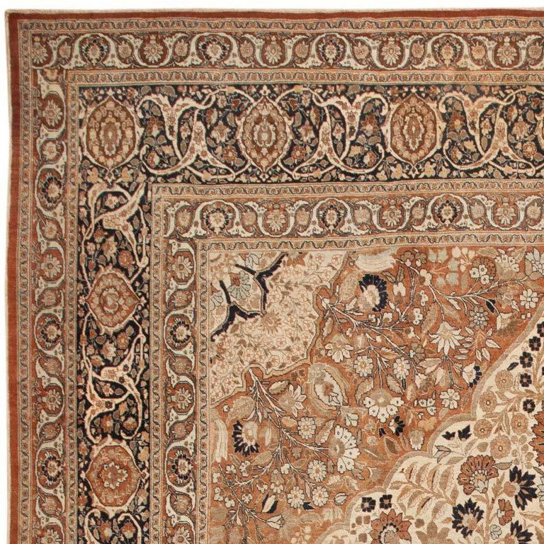 19th Century Haji Jalili Tabriz Antique Carpet