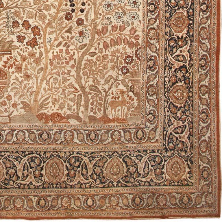 Haji Jalili Tabriz Antique Carpet In Excellent Condition In New York, NY