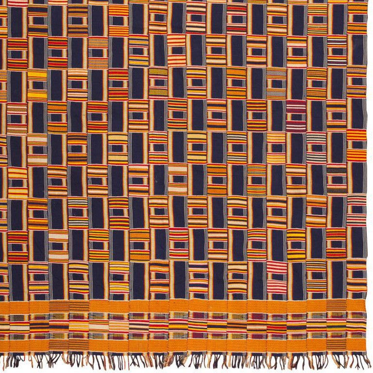 Antique African Ewe Kente Textile. Size: 5 ft 9 in x 8 ft 7 in (1.75 m ...