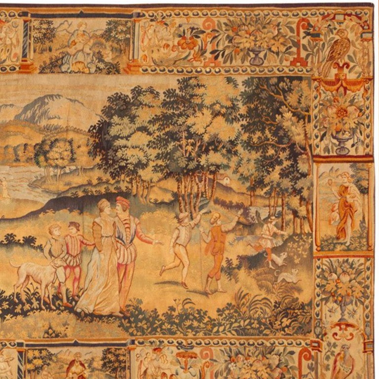 Antique Tapestry from Belgium For Sale at 1stdibs