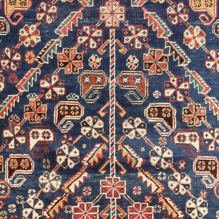 Antique Persian Tribal Gashgai (Qashqai) Rug In Excellent Condition In New York, NY
