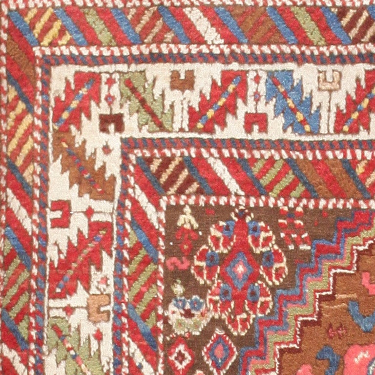 Wool Rare Antique Caucasian Kazak Runner. Size: 3 ft 4 in x 10 ft 6 in