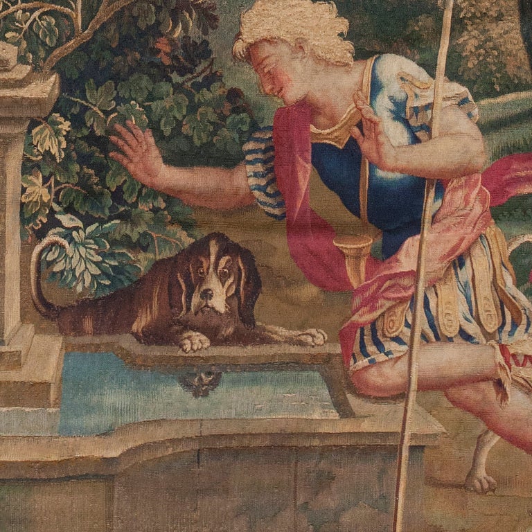 A French mythological tapestry Gobelins, circa 1714-1736, probably after Antoine Dieu - lifted from the pages of Ovid's metamorphoses, this arresting 18th century French tapestry epitomizes the Baroque elegance and classical mythology that inspired